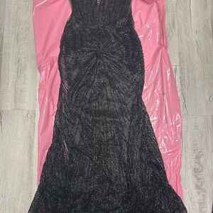 Cinderella Black Strapless Dress